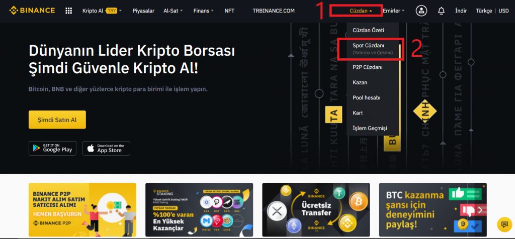Kripto Para Nasıl Alınır? Kripto Para Nasıl Satılır? Resimli Anlatım binance cüzdan