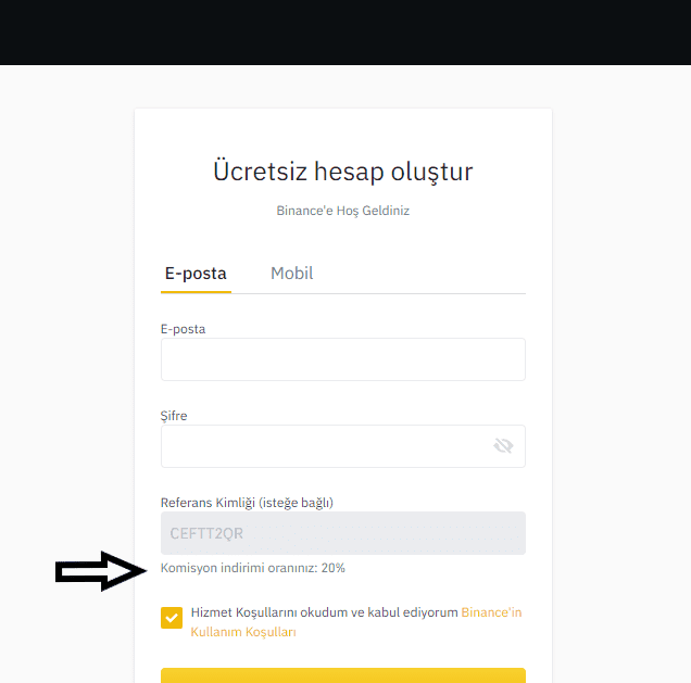 Binance Referans Kodu Kazan, Ömür Boyu Yüzde 20 İndirim Binance Referans Kodu